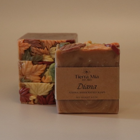 “Diana”Handcrafted Autumn Falling Leaves Artisan Soap - Picture 1 of 7
